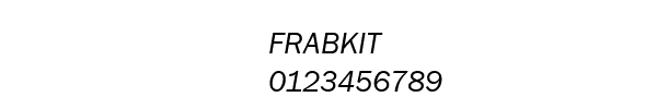 Fuente FRABKIT.TTF