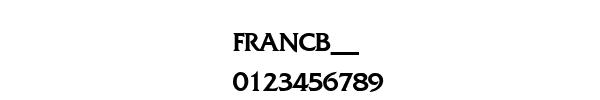Fuente FRANCB__.TTF