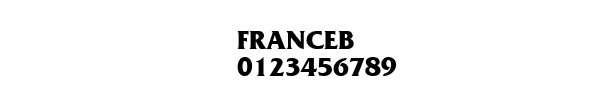 Fuente FRANCEB.TTF