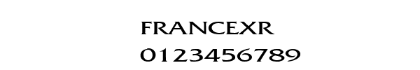Fuente FRANCEXR.TTF