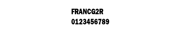 Fuente FRANCG2R.TTF