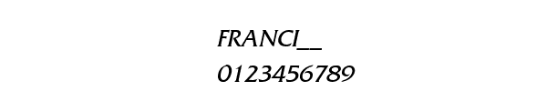 Fuente FRANCI__.TTF