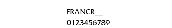Fuente FRANCR__.TTF