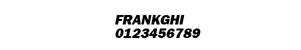 Fuente FRANKGHI.TTF