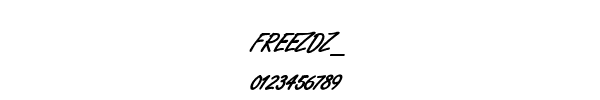 Fuente FREEZDZ_.TTF