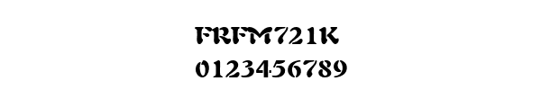 Fuente FRFM721K.TTF