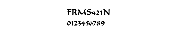 Fuente FRMS421N.TTF