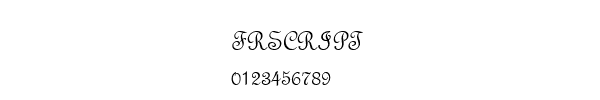 Fuente FRSCRIPT.TTF