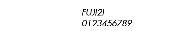 Fuente FUJI2I.TTF