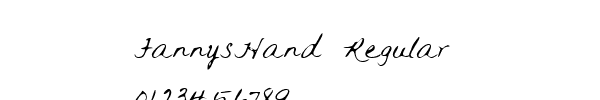 Fuente FannysHand Regular.TTF