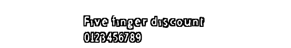 Fuente Five finger discount.ttf
