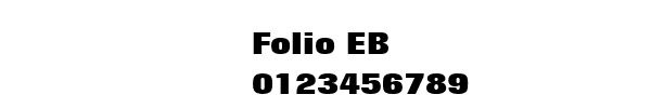 Fuente Folio EB.ttf