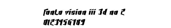 Fuente Fonto vision III 3D no 2.ttf