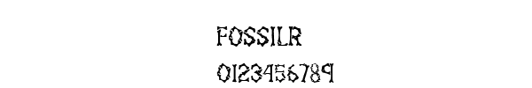 Fuente Fossilr.ttf