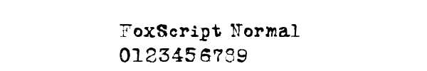 Fuente FoxScript Normal.ttf