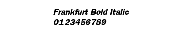 Fuente Frankfurt Bold Italic.ttf