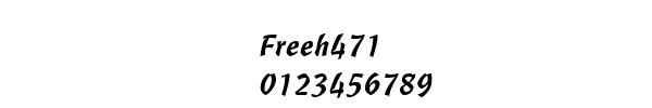 Fuente Freeh471.ttf