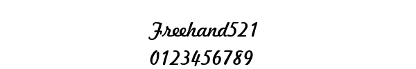 Fuente Freehand521.ttf