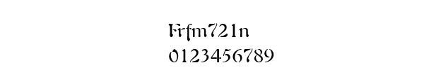 Fuente Frfm721n.ttf