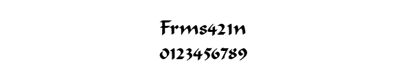 Fuente Frms421n.ttf