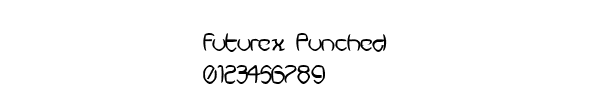 Fuente Futurex Punched.ttf
