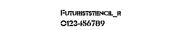 Fuente Futuriststencil_r.ttf