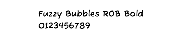 Fuente Fuzzy Bubbles ROB Bold.ttf