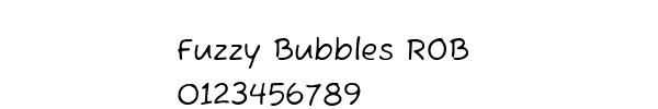 Fuente Fuzzy Bubbles ROB.ttf