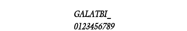 Fuente GALATBI_.TTF