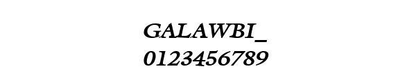Fuente GALAWBI_.TTF
