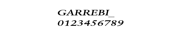 Fuente GARREBI_.TTF