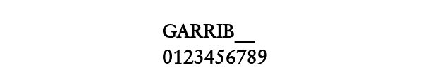 Fuente GARRIB__.TTF