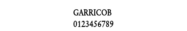 Fuente GARRICOB.TTF