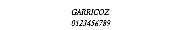 Fuente GARRICOZ.TTF