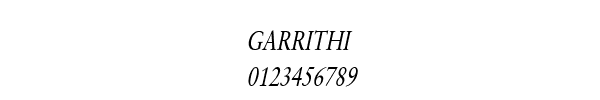 Fuente GARRITHI.TTF