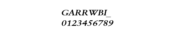 Fuente GARRWBI_.TTF
