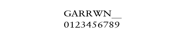Fuente GARRWN__.TTF