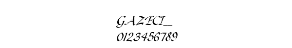 Fuente GAZECI__.TTF