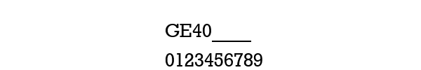 Fuente GE40____.TTF
