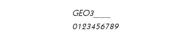 Fuente GEO3____.TTF