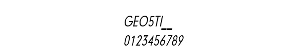 Fuente GEO5TI__.TTF