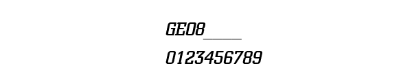 Fuente GEO8____.TTF