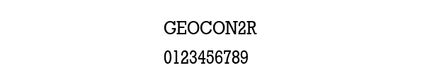 Fuente GEOCON2R.TTF