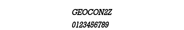 Fuente GEOCON2Z.TTF