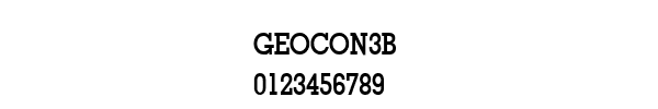 Fuente GEOCON3B.TTF
