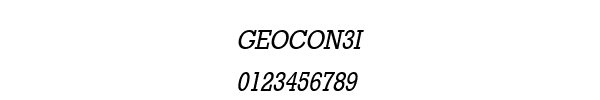 Fuente GEOCON3I.TTF