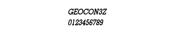 Fuente GEOCON3Z.TTF