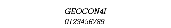 Fuente GEOCON4I.TTF