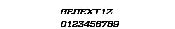 Fuente GEOEXT1Z.TTF