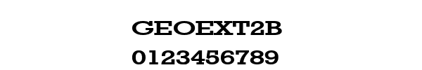 Fuente GEOEXT2B.TTF